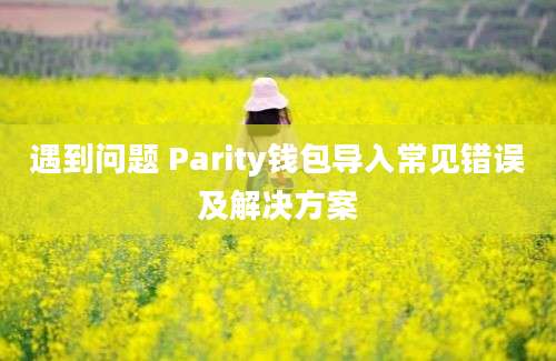 遇到问题 Parity钱包导入常见错误及解决方案