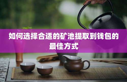 如何选择合适的矿池提取到钱包的最佳方式