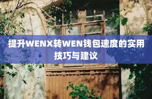 提升WENX转WEN钱包速度的实用技巧与建议