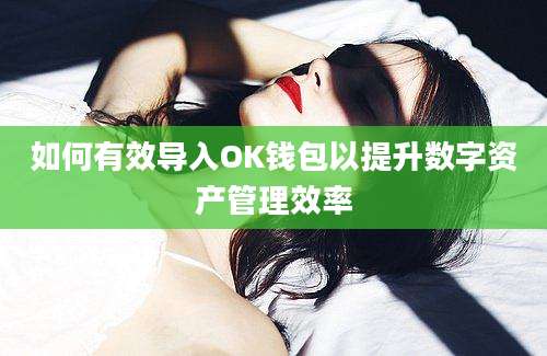 如何有效导入OK钱包以提升数字资产管理效率