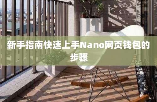 新手指南快速上手Nano网页钱包的步骤