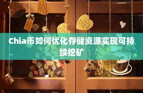 Chia币如何优化存储资源实现可持续挖矿