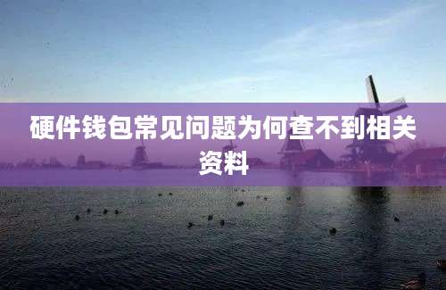 硬件钱包常见问题为何查不到相关资料